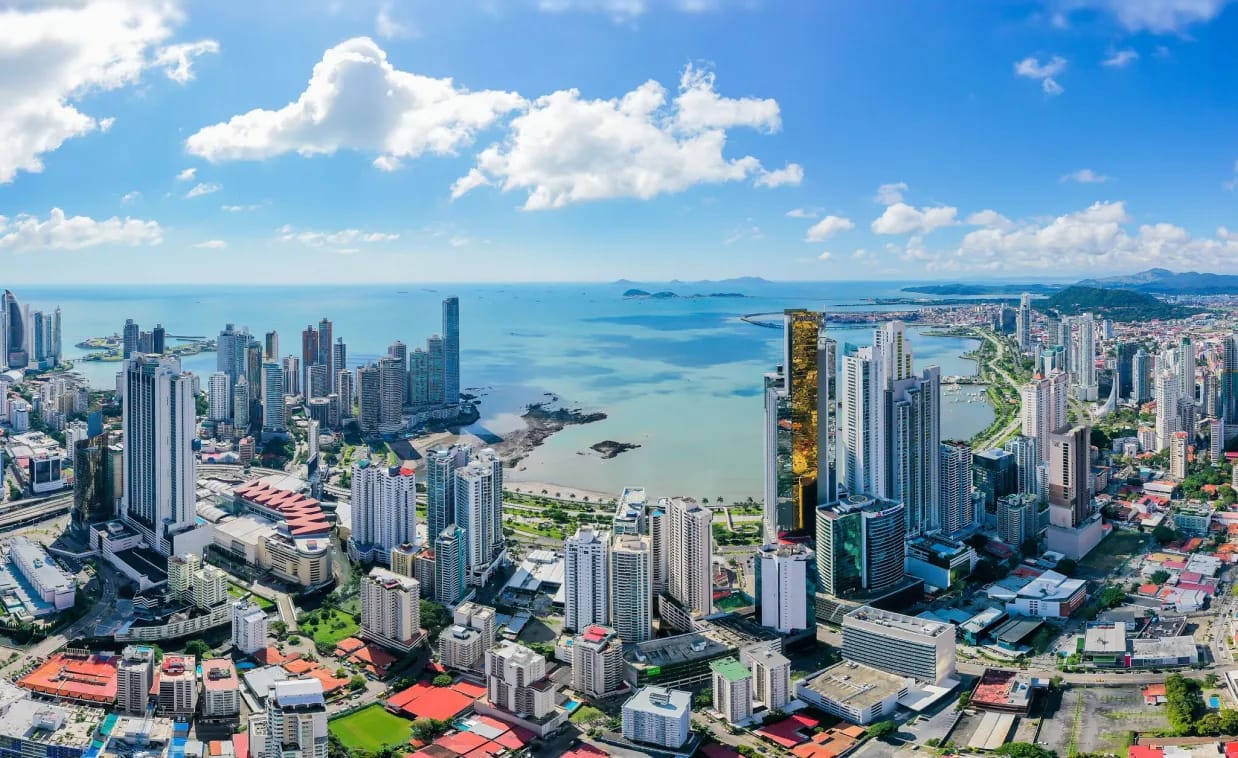 Panama City skyline and bay